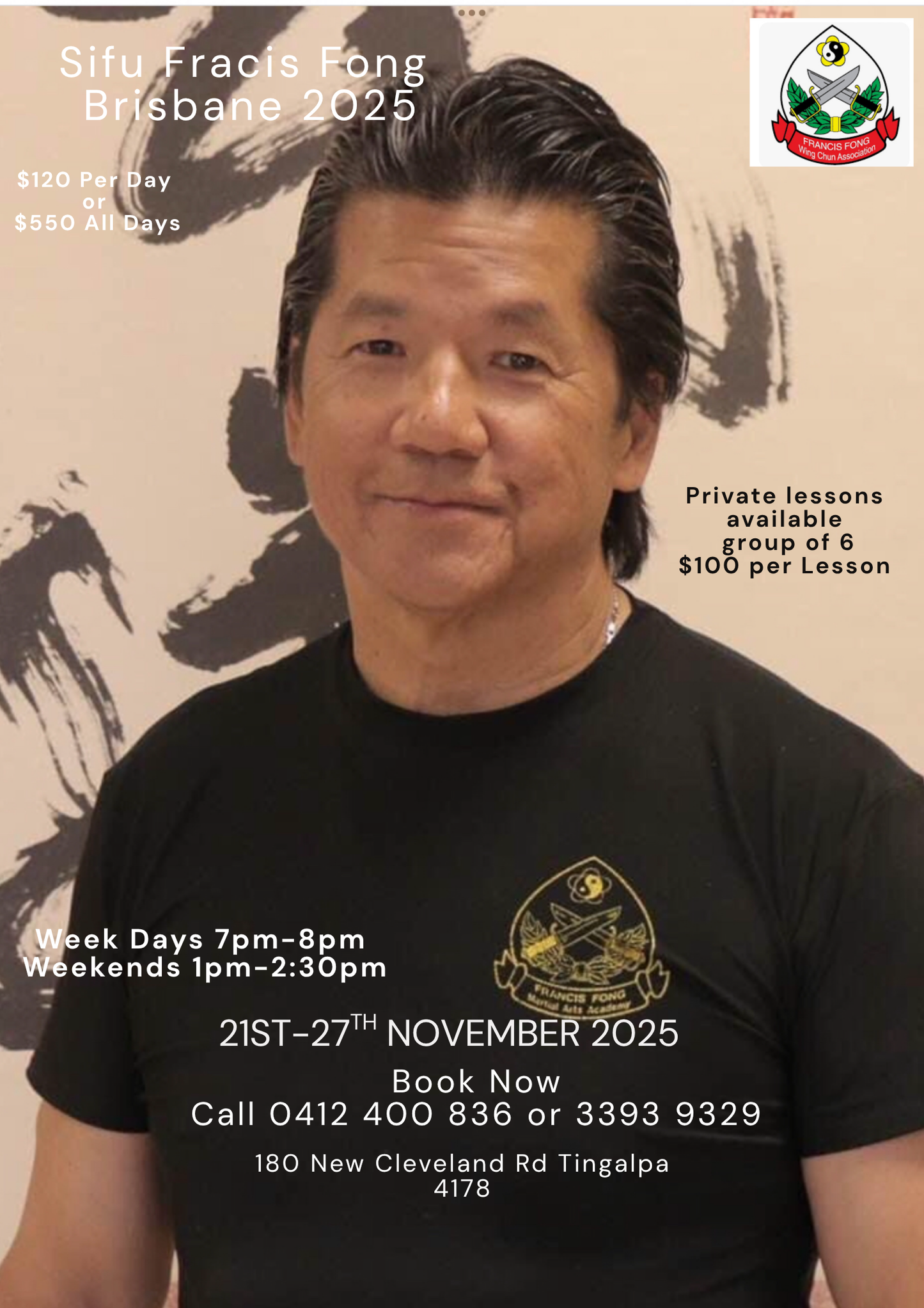 Sifu Francis Fong Seminar November 2025